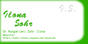 ilona sohr business card